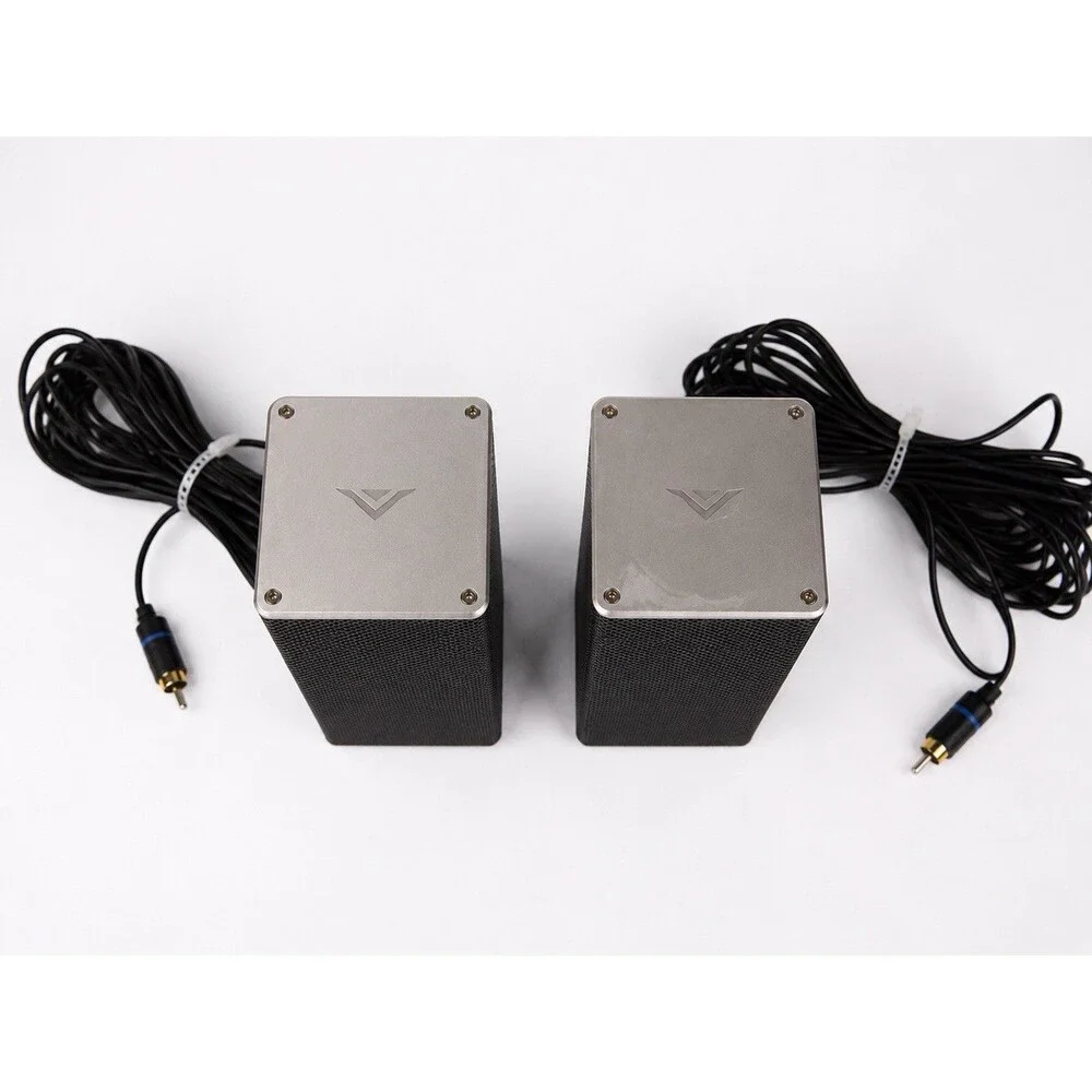 VIZIO OEM Rear Surround Speakers Pair w/ RCA Cables Tested Working Home Theater